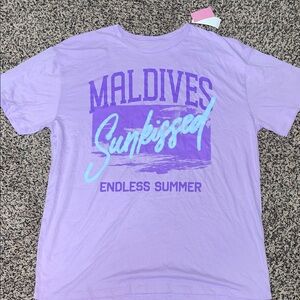 Zoe + Liv Purple Maldives Graphic Tee